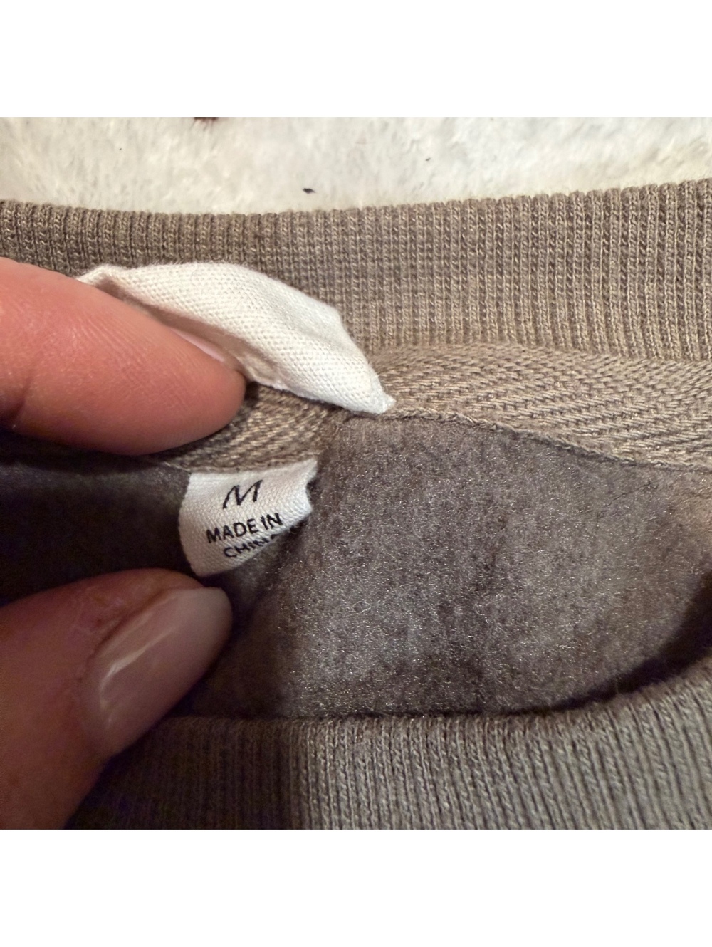 Reflex New York City Crewneck Sweatshirt Oversized Taupe Pullover M - Picture 7 of 9